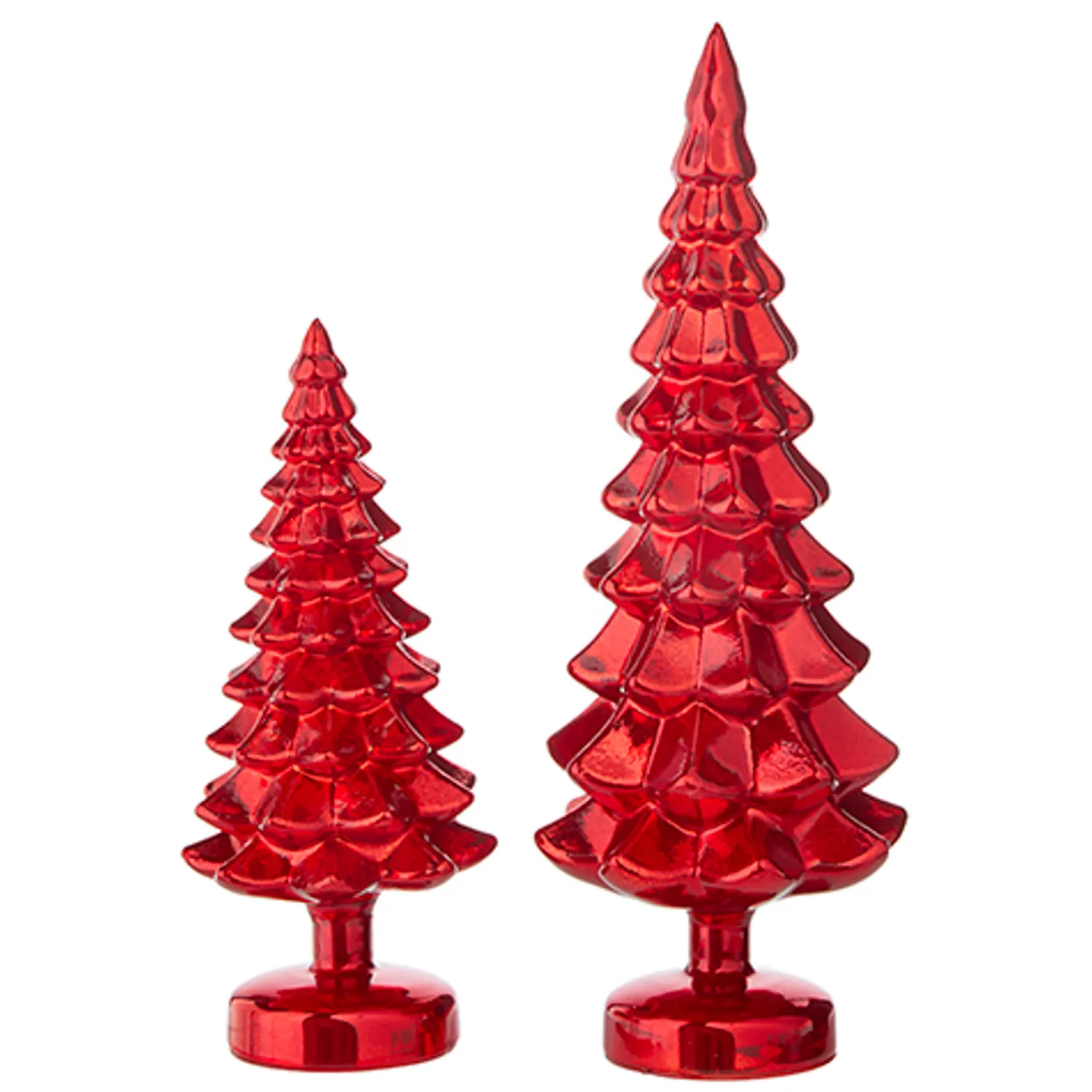 Sale The Jolly Christmas Shop Raz Set Of 2 Red Glass Christmas Tree Decoration 4222939