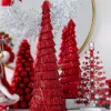 Online The Jolly Christmas Shop Raz Set Of 2 Red Tinsel Trees Christmas Decoration 4334054