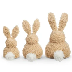 Hot The Jolly Christmas Shop Raz Set Of 3 Sherpa Bunnies Easter Decoration 4453329