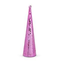 Discount The Jolly Christmas Shop Raz Silver Or Pink Disco Ball Cone Christmas Tree