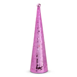 Discount The Jolly Christmas Shop Raz Silver Or Pink Disco Ball Cone Christmas Tree