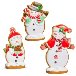 The Jolly Christmas Shop Raz Standing Christmas Gingerbread Cookie Snowman Figure