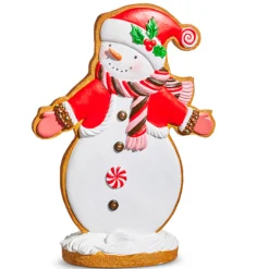 The Jolly Christmas Shop Raz Standing Christmas Gingerbread Cookie Snowman Figure