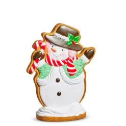 The Jolly Christmas Shop Raz Standing Christmas Gingerbread Cookie Snowman Figure