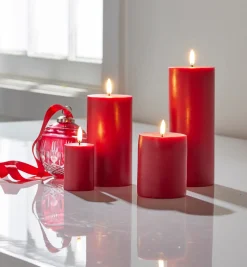 Outlet The Jolly Christmas Shop Raz Uyuni Red Battery Operated Candle With Lighted Flickering Flame