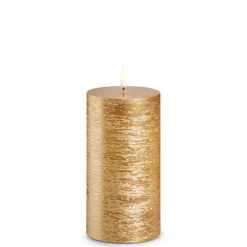 Online The Jolly Christmas Shop Raz Uyuni Rustic Gold Battery Operated Candle With Lighted Flickering Flame