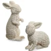 Outlet The Jolly Christmas Shop Raz White Basketweave Wicker Rabbits Set Of 2 Easter Decorations 4411076