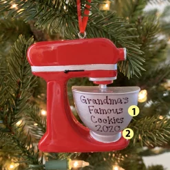 Discount The Jolly Christmas Shop Red Baker's Mixer Personalized Christmas Ornament OR1756