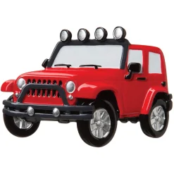 Outlet The Jolly Christmas Shop Red Jeep Personalized Christmas Ornament OR1763