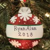 Sale The Jolly Christmas Shop Red With Snowflakes Ball Personalized Christmas Ornament