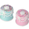 The Jolly Christmas Shop Regency 5" Blue Or Pink Pastel Candy Decorated Cake Christmas Ornament MTX68911