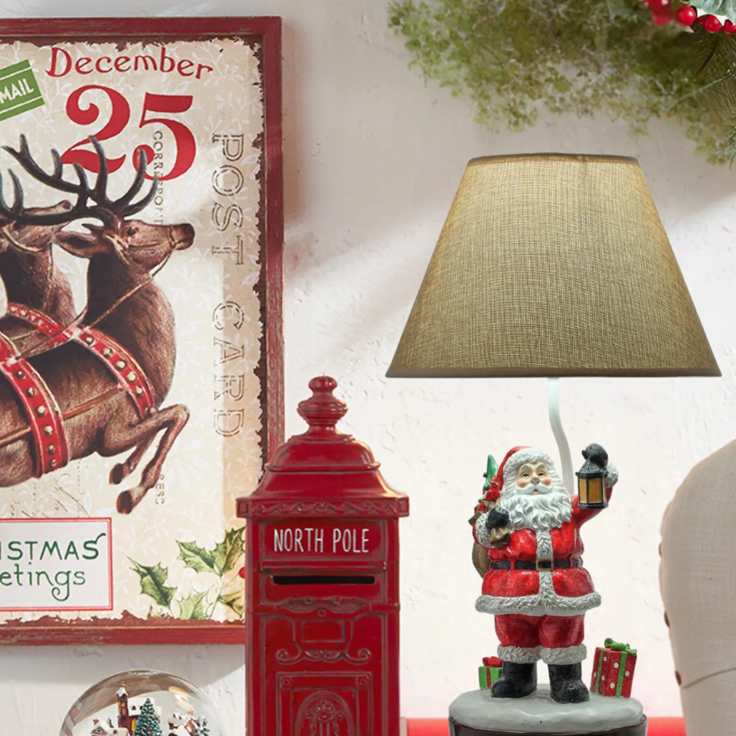 Discount The Jolly Christmas Shop Regency 27" Cheerful Santa Christmas Lamp MTX66180