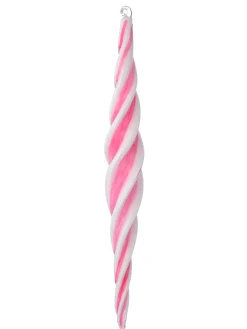 Sale The Jolly Christmas Shop Regency 12" Large Pink And White Peppermint Swirl Glass Christmas Ornament MTX74663
