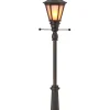 The Jolly Christmas Shop Regency 24" LED Lighted Battery Operated Black Standing Lamp Post MTX74711