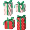 The Jolly Christmas Shop Regency 5" Or 8" Red And White Polka Dot Gift Box Christmas Decoration