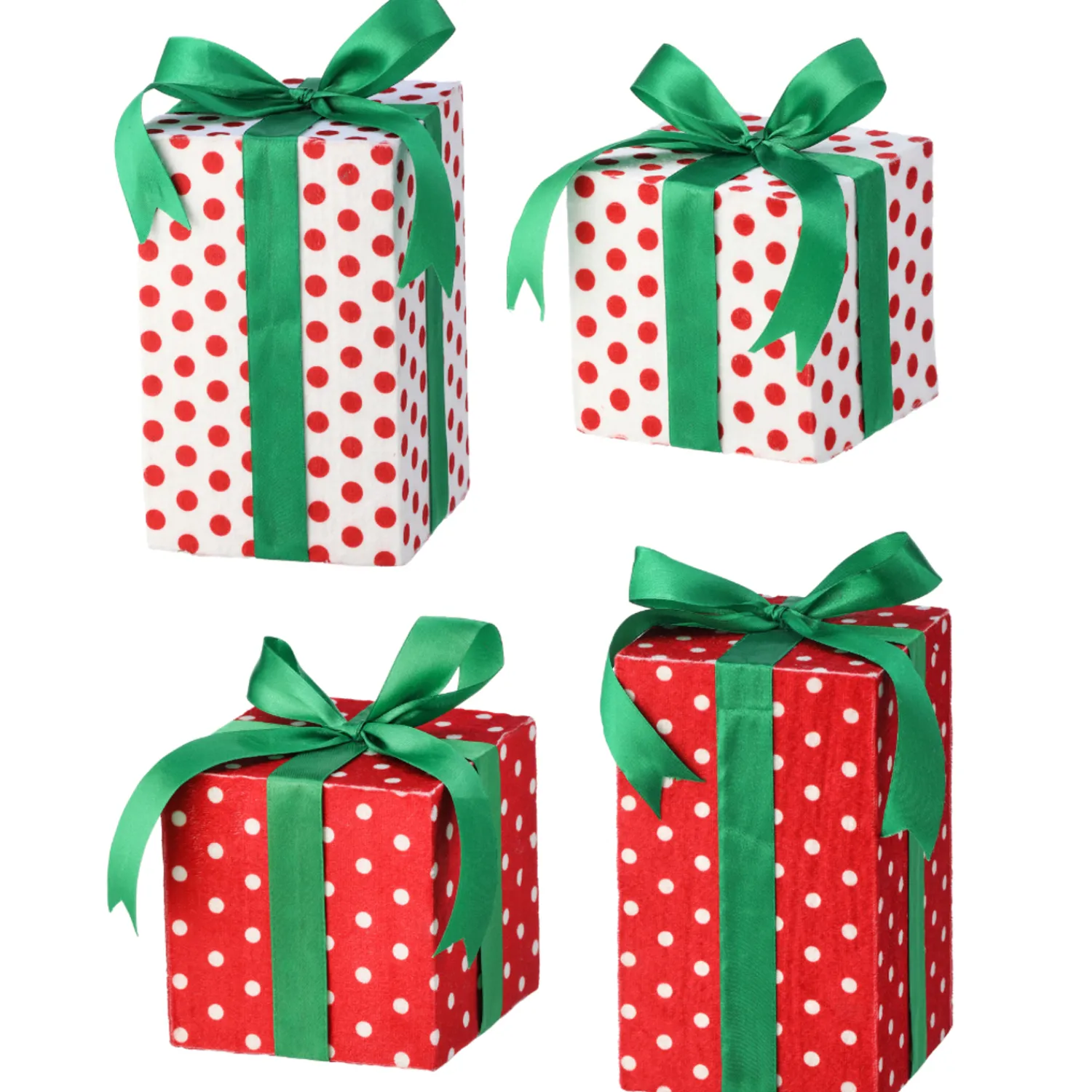 The Jolly Christmas Shop Regency 5" Or 8" Red And White Polka Dot Gift Box Christmas Decoration