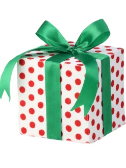 The Jolly Christmas Shop Regency 5" Or 8" Red And White Polka Dot Gift Box Christmas Decoration