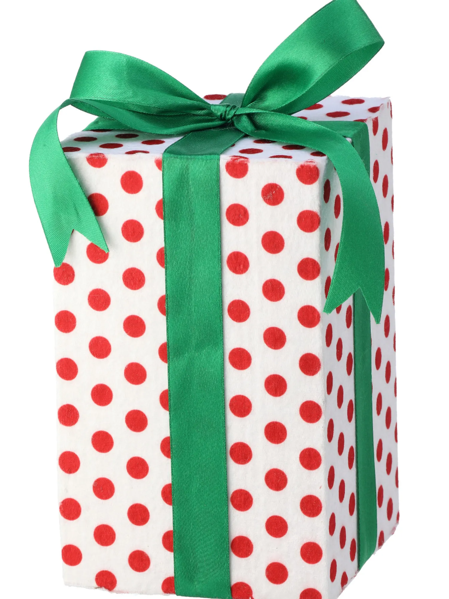 The Jolly Christmas Shop Regency 5" Or 8" Red And White Polka Dot Gift Box Christmas Decoration