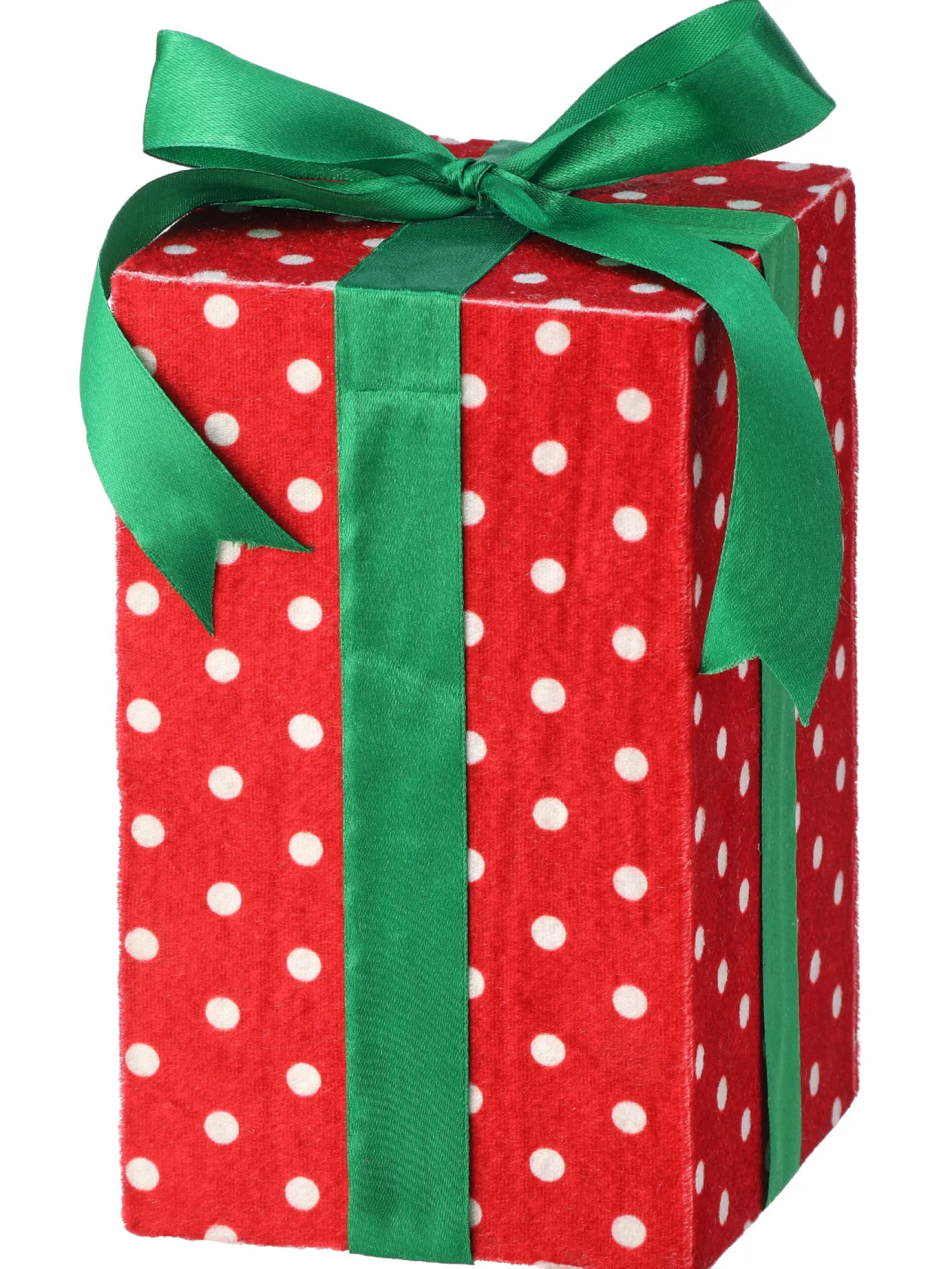 The Jolly Christmas Shop Regency 5" Or 8" Red And White Polka Dot Gift Box Christmas Decoration
