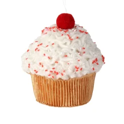 Hot The Jolly Christmas Shop Regency 5" Pink Or Red Sprinkles Sweets Cupcake Christmas Ornament MTX73463