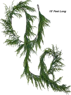 Hot The Jolly Christmas Shop Regency 15' Real Feel Norfolk Pine Christmas Garland MTX70599