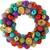 Discount The Jolly Christmas Shop Regency 19.5" Tinsel Colorful Ball Ornament Christmas Wreath MTX73682