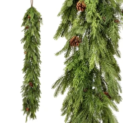 Hot The Jolly Christmas Shop Regency 6' X 12" Natural Touch Real Feel Pine Cone Christmas Garland MTX73279