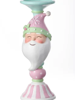 Online The Jolly Christmas Shop Regency Candy Snowman Or Santa Candle Stand Christmas Candle Holder