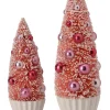 Outlet The Jolly Christmas Shop Regency Set Of 2 So Sweet Pink Bottle Brush Christmas Trees MTX74705