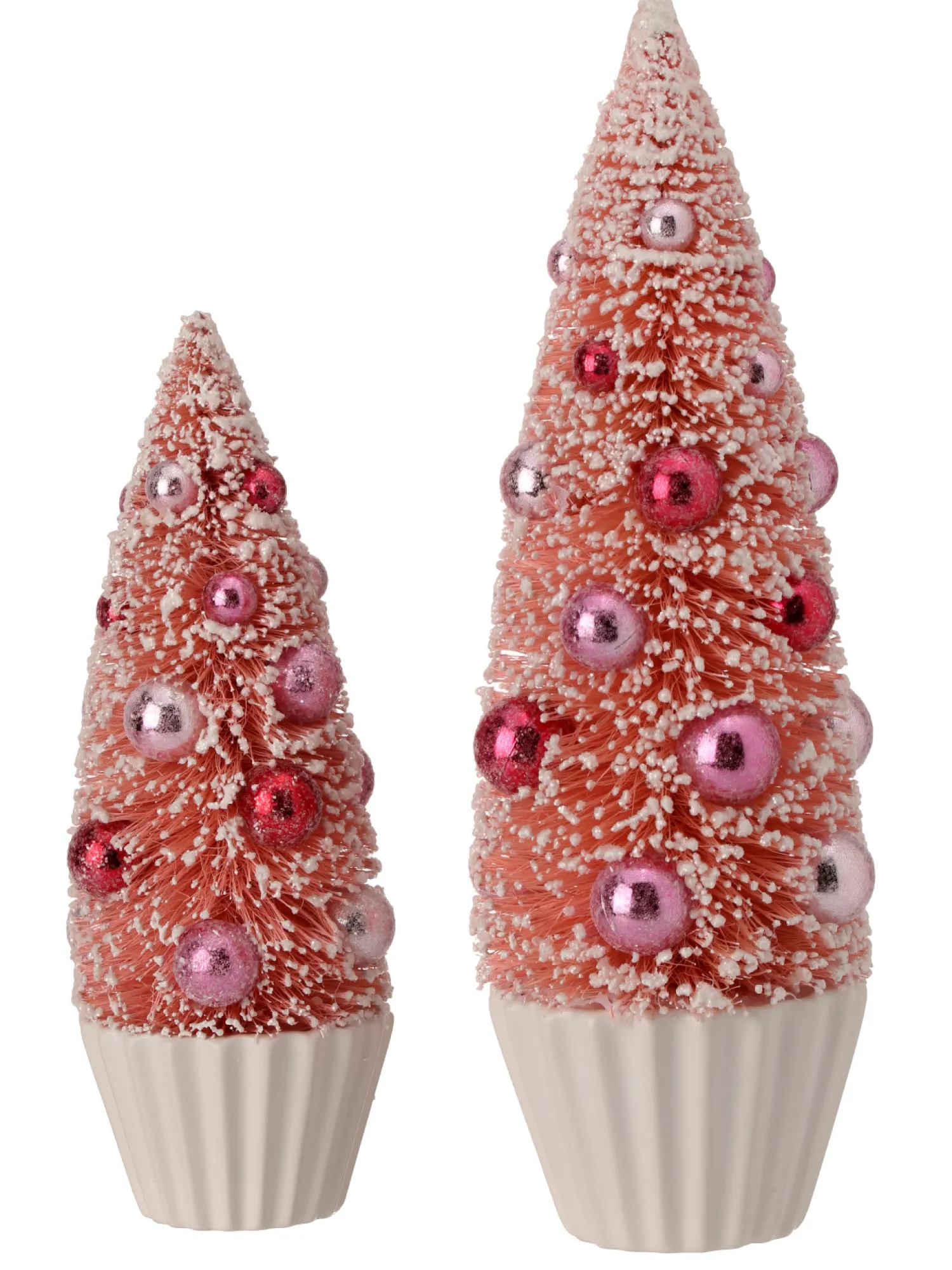 Outlet The Jolly Christmas Shop Regency Set Of 2 So Sweet Pink Bottle Brush Christmas Trees MTX74705
