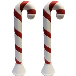 Clearance The Jolly Christmas Shop Set Of 2 40" Candy Cane Blow Mold Outdoor Christmas Decoration 77440
