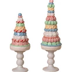 New The Jolly Christmas Shop Set Of 2 Clay Dough Macaroon And Candy Christmas Trees 2656800