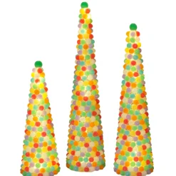 Outlet The Jolly Christmas Shop Set Of 3 Lighted Gumdrop Christmas Trees 2660540