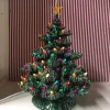 The Jolly Christmas Shop Sierra Lighted Green Ceramic Christmas Tree 16"