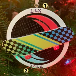 Online The Jolly Christmas Shop Skateboard Personalized Christmas Ornament OR2294