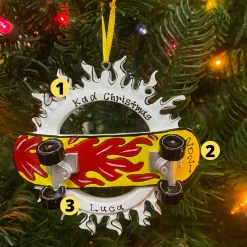 Outlet The Jolly Christmas Shop Skateboarding Personalized Christmas Ornament OR510-R