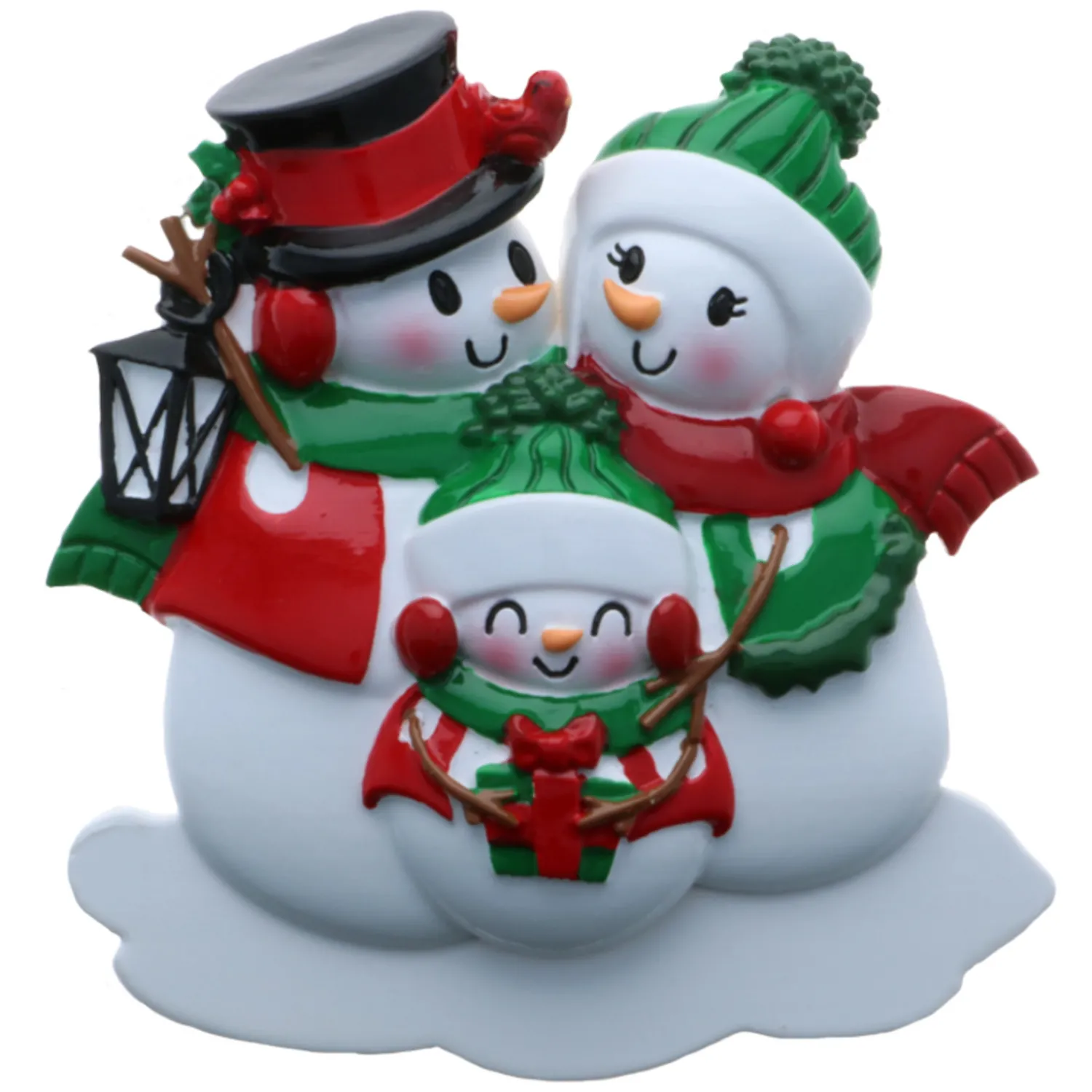 Hot The Jolly Christmas Shop Snowman Family Of 3 Personalized Christmas Ornament OR2255-3