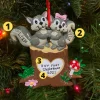 Discount The Jolly Christmas Shop Squirrel Couple On Tree Trunk With Heart Personalized Christmas Ornament OR1890-SQ