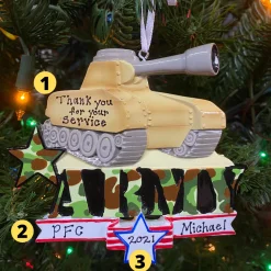 Hot The Jolly Christmas Shop Tank Personalized Christmas Ornament OR1397