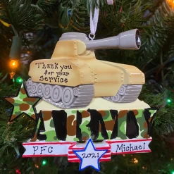 Hot The Jolly Christmas Shop Tank Personalized Christmas Ornament OR1397