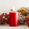 Online The Jolly Christmas Shop Uyuni 4" Flicker Flame Red Votive Battery Candle 4134515