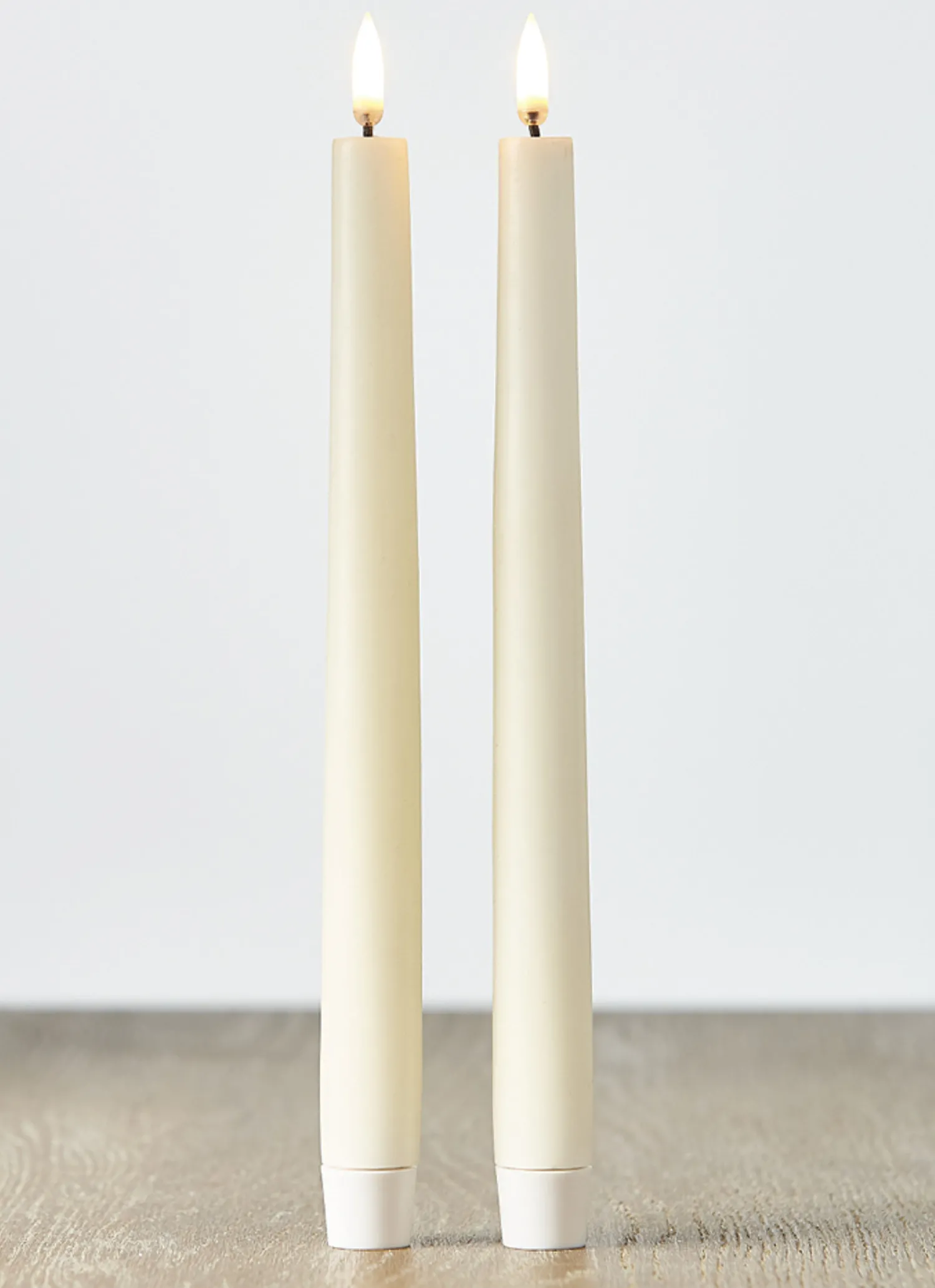 Online The Jolly Christmas Shop Uyuni 11" Moving Flame Ivory Unscented Taper Candle Set Of 2 4034513