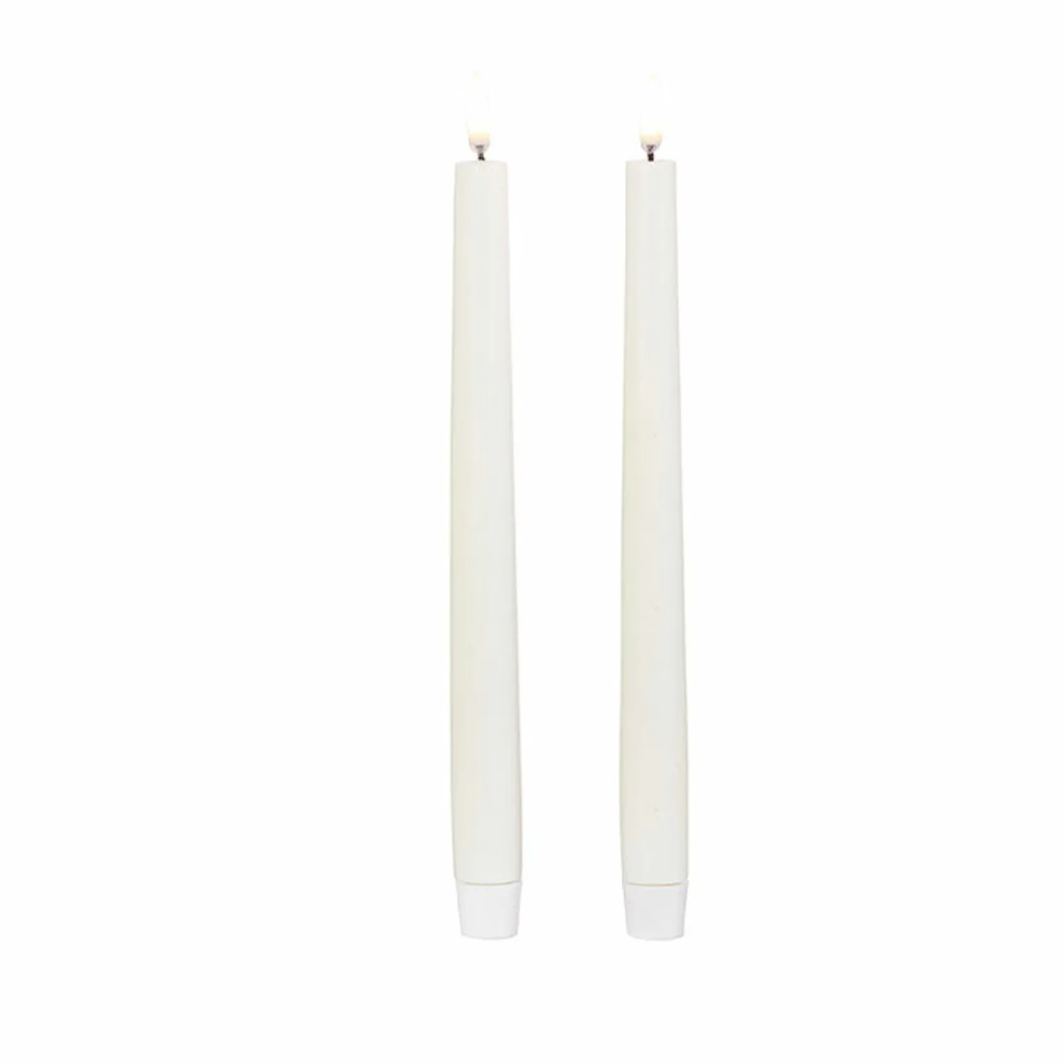 Online The Jolly Christmas Shop Uyuni 11" Moving Flame Ivory Unscented Taper Candle Set Of 2 4034513
