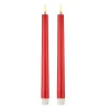 Hot The Jolly Christmas Shop Uyuni 11" Moving Flame Red Taper Candle Set Of 2 4134531