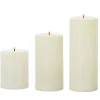 Clearance The Jolly Christmas Shop Uyuni 3" X 5", 7" Or 9" Ivory Flat Top Flicker Flame Pillar Candle