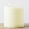 Hot The Jolly Christmas Shop Uyuni 6" X 7" Large Ivory Triflame Candle 4034551