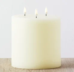 Hot The Jolly Christmas Shop Uyuni 6" X 7" Large Ivory Triflame Candle 4034551
