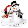 Outlet The Jolly Christmas Shop We're Expecting! Snowmen Personalized Christmas Ornament