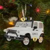 Discount The Jolly Christmas Shop White Jeep 4X4 Personalized Christmas Ornament White OR1763-W