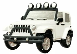 Discount The Jolly Christmas Shop White Jeep 4X4 Personalized Christmas Ornament White OR1763-W